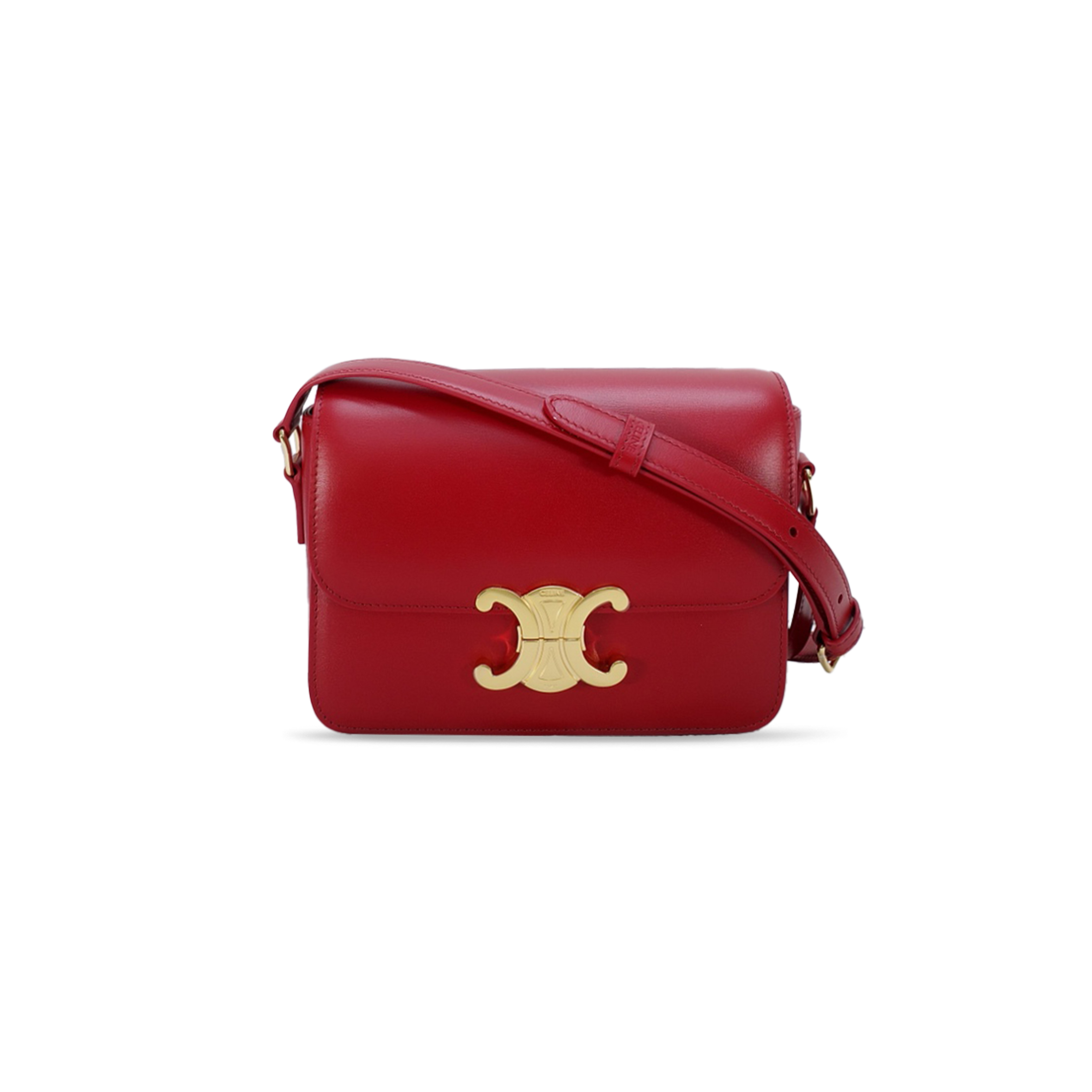 CELINE SMALL TEEN TRIOMPHE BAG IN NATURAL CALFSKIN 188423BF4.28LF (18.5*14*6cm)